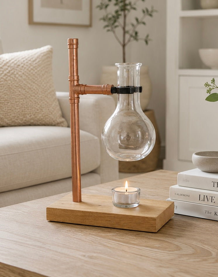 Oak & Copper Oil Burner
