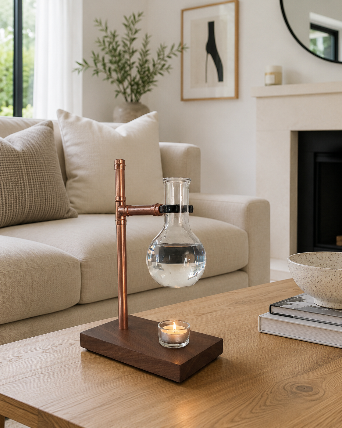 Walnut & Copper Oil Burner